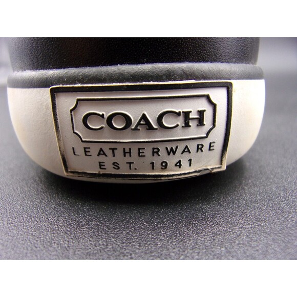 Coach Shoes Womens 5B Barrett Sneakers Black Logo Design F0007/J10 - Picture 8 of 11
